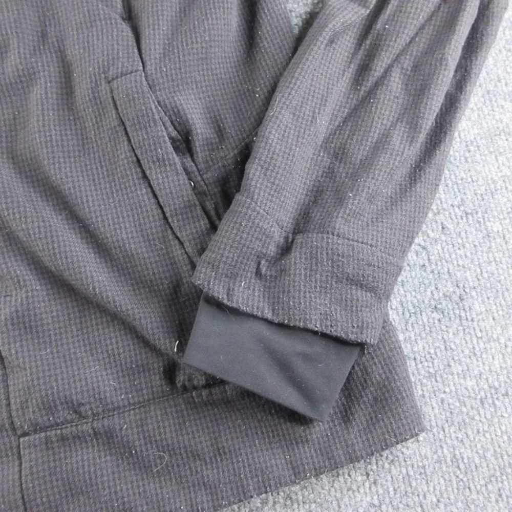 Lululemon Relay Jacket Mens L Gray Houndstooth Hoodie Full Zip Vented Athletic*